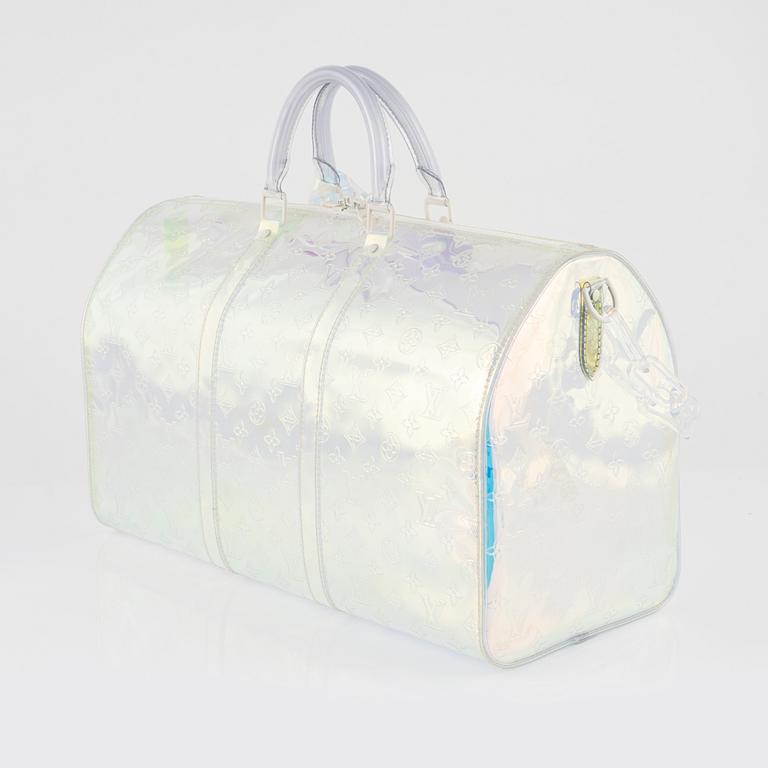 Louis Vuitton, weekendbag, "Keepall Bandouliere 50 Prism", Défilé Homme, 2019.