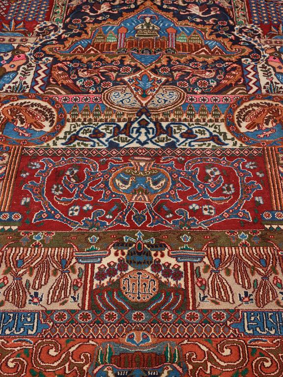 A carpet, Kashmar, ca 380 x 295 cm.