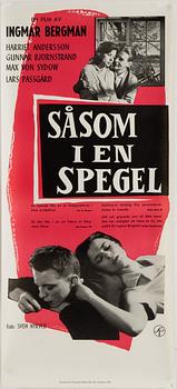 Four Ingmar bergman movie posters, SF Svensk Filmindustri.