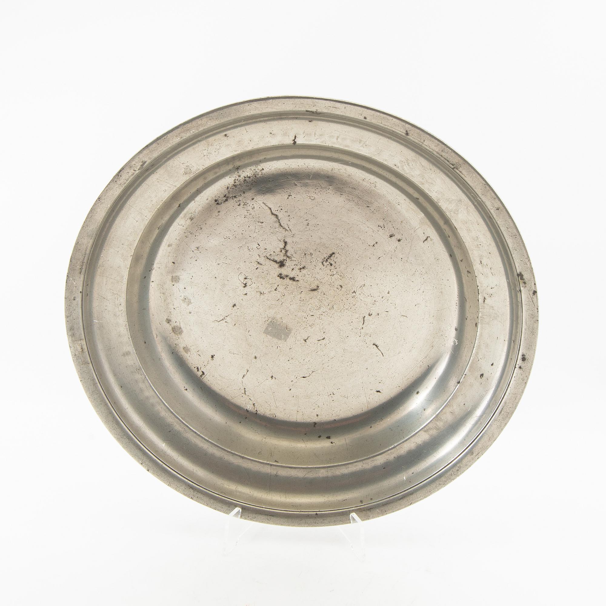 Skålfat 4 st 17/1800-tal tenn.