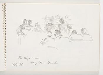 Lotte Laserstein, 3 skissblock med teckningar.