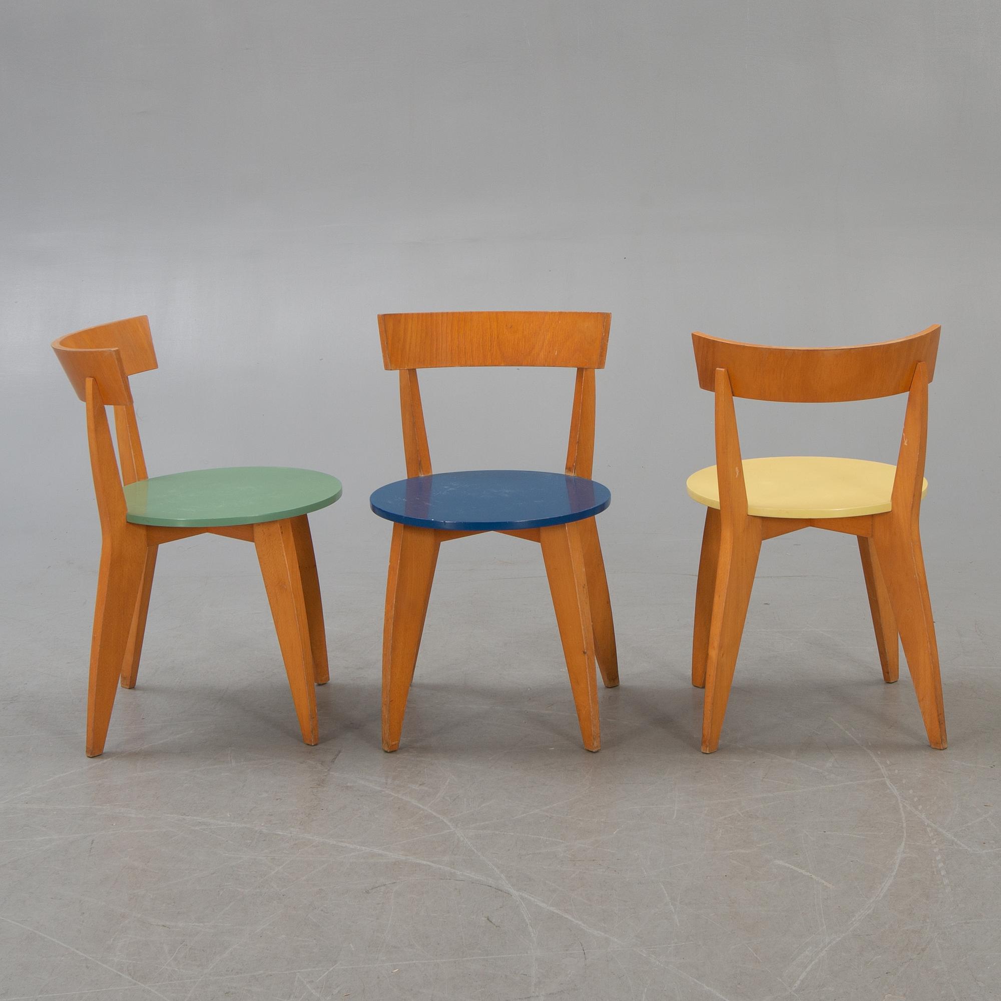 James Irvine, chairs, 6 pcs, "Carugo", Cappellini, Italy 1990s.
