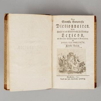 Economiska dictionnairen, 1779-1806 (4 vol).