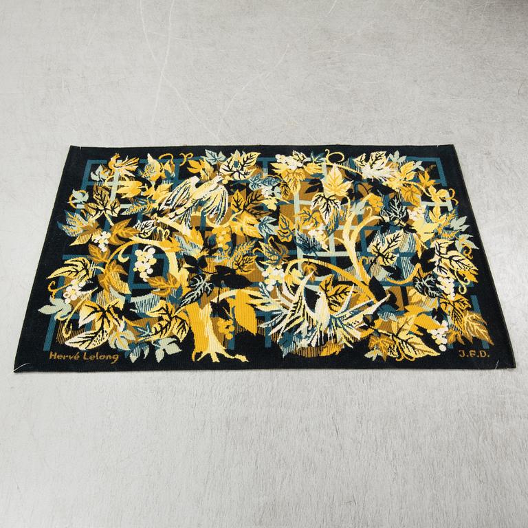 A wallhanging, machine-made, ca 99 x 157 cm, signed Hervé Lelong, J.F.D.