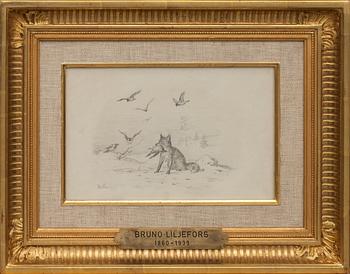 BRUNO LILJEFORS, blyerts, bär senare monogramsignatur.