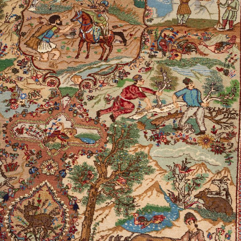 A RUG, Old Tabriz, signed Tabatabai, ca 268 x 184 cm.