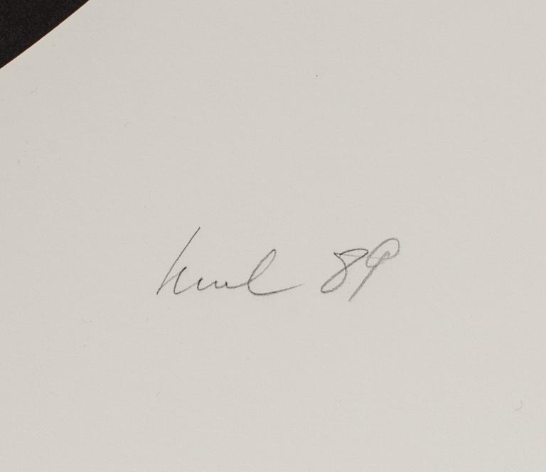 RAUL MEEL, färgserigrafi, signerad, numrerad 3/50 och daterad- 89.