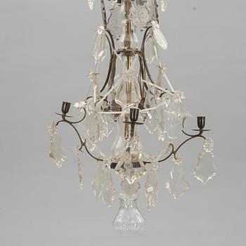 LJUSKRONA, rokokostil, omkr 1900. Höjd 87 cm.