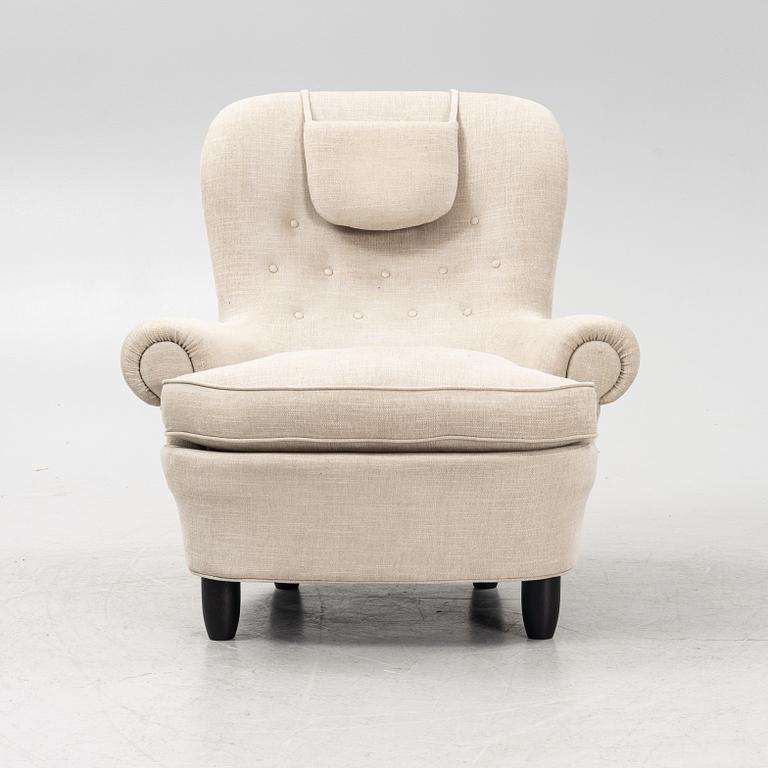 Carl Malmsten, armchair, "Jättepaddan", OH Sjögren, Tranås.