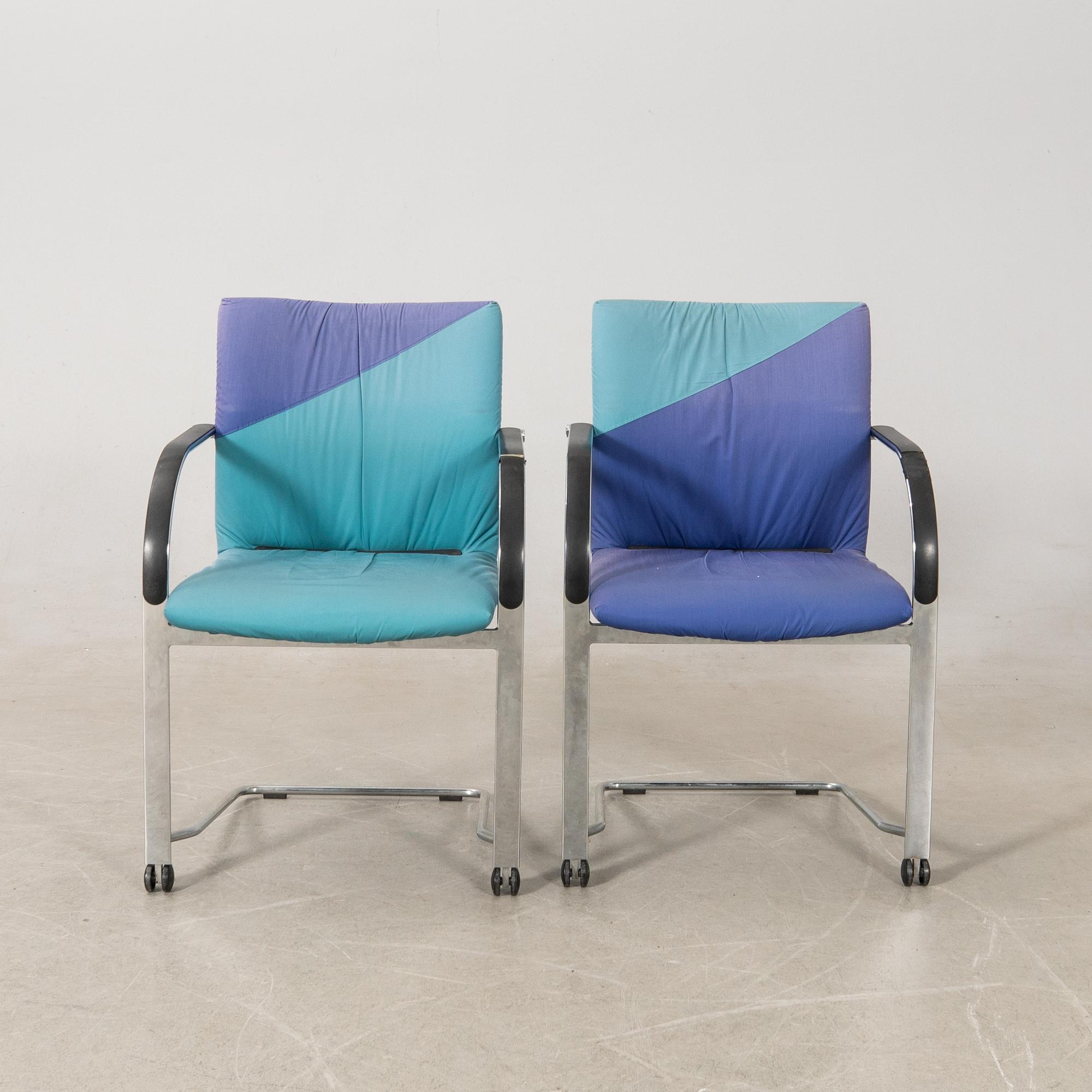 Burkhardt Vogtherr armchairs 8 pcs "Independence" for Fritz Hansen 1990s.
