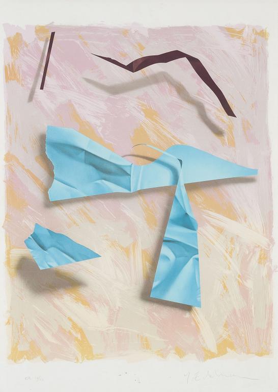 Yrjö Edelmann, "Floating paper objects".