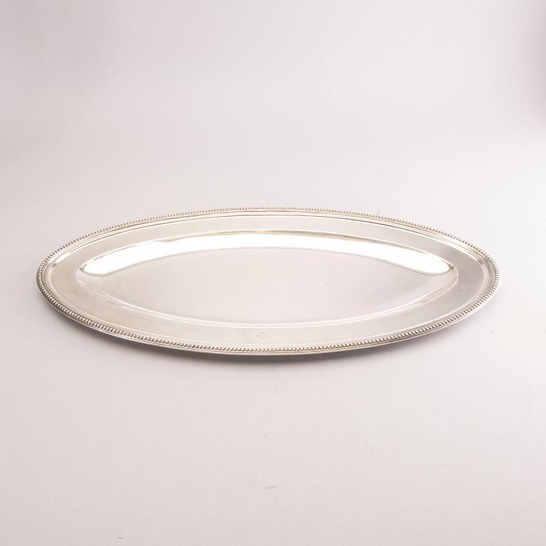 Vilhelm Christesen, serveringsfat silver Köpenhamn 1900.