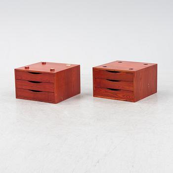 Jan Bocan, a pair modules with drawers, 1970s.