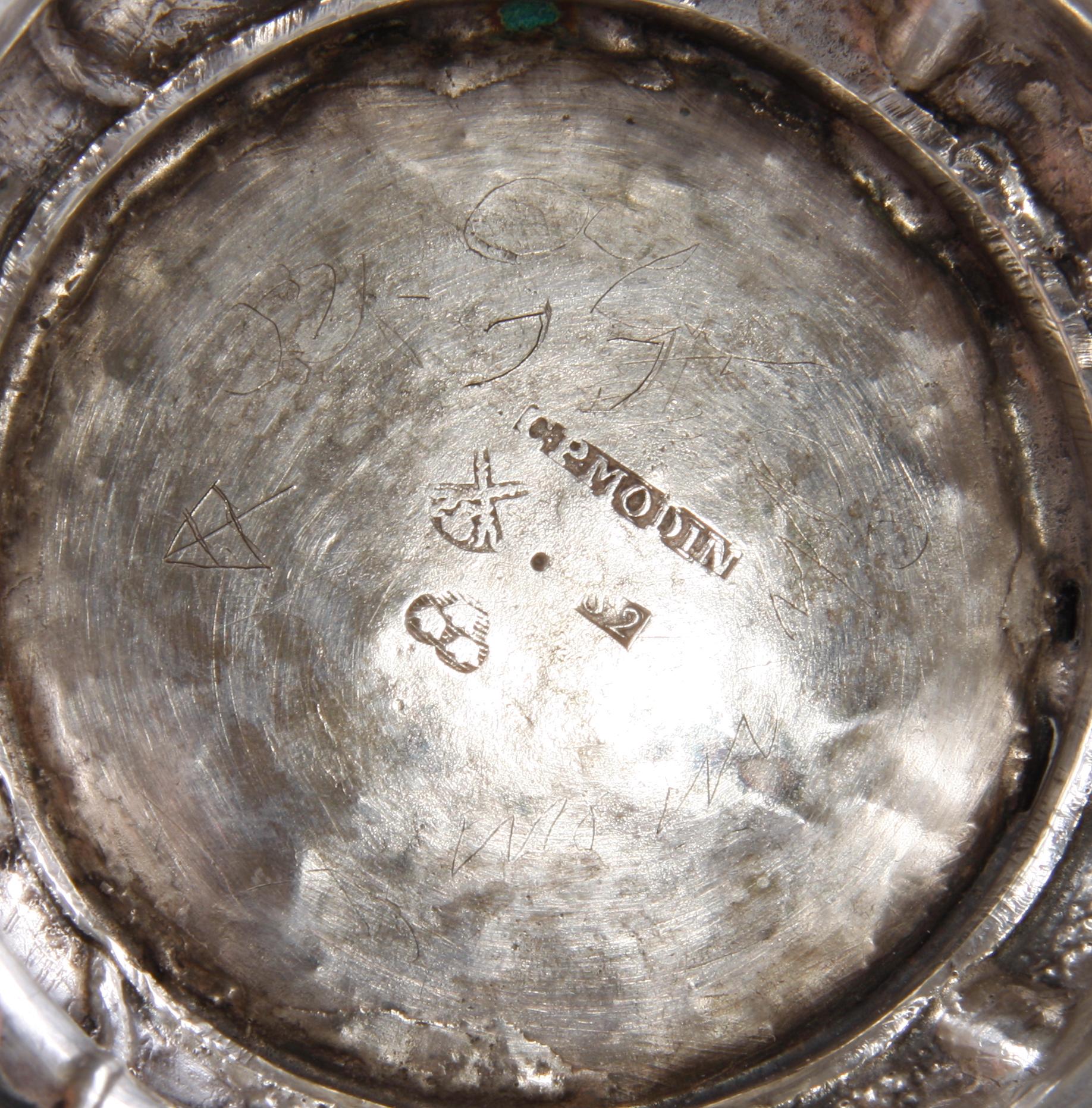 BÄGARE, silver. C.P. Modin, Sundsvall, verksam 1788-1819.