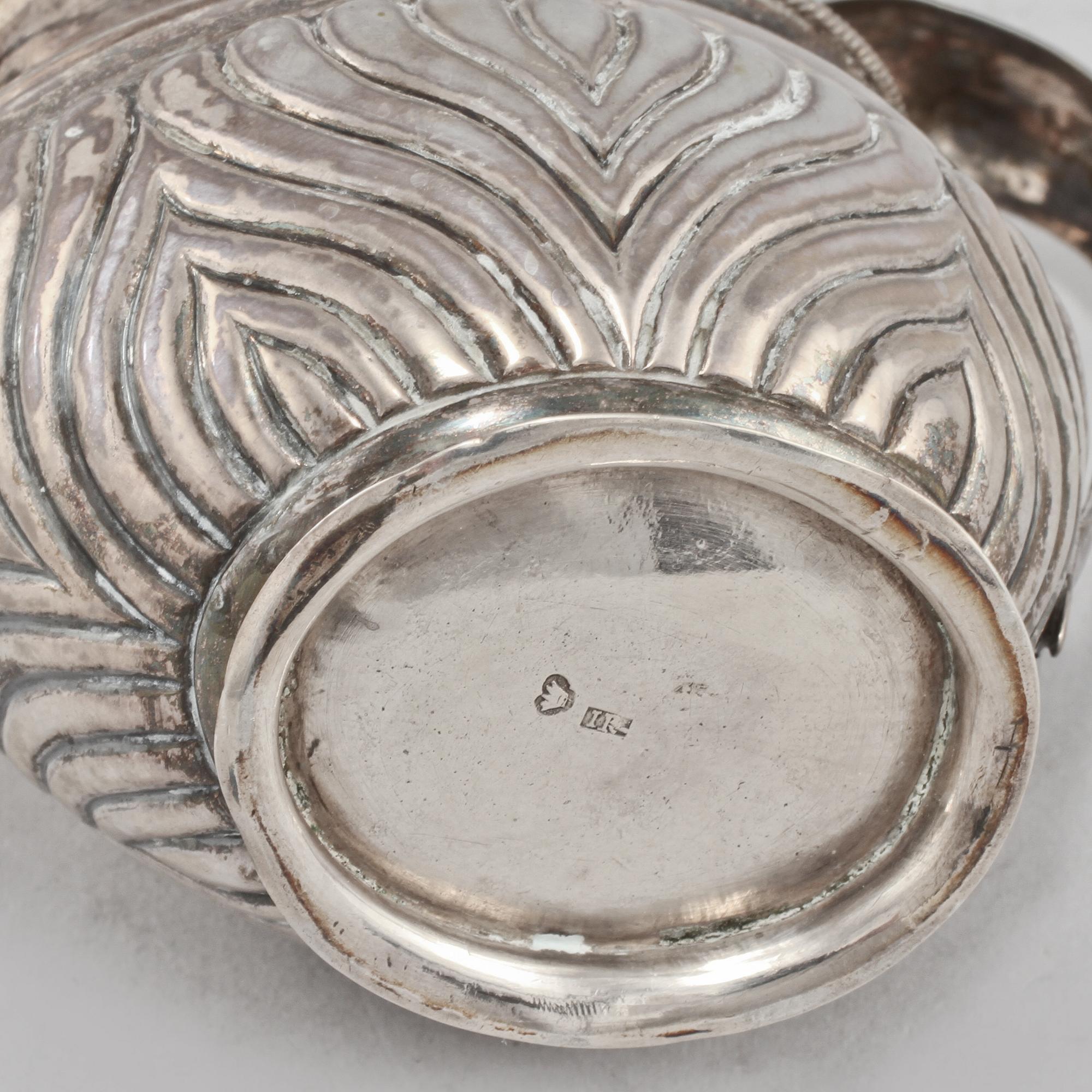 GRÄDDKANNA, silver, 1800-tal. Vikt 87 g.