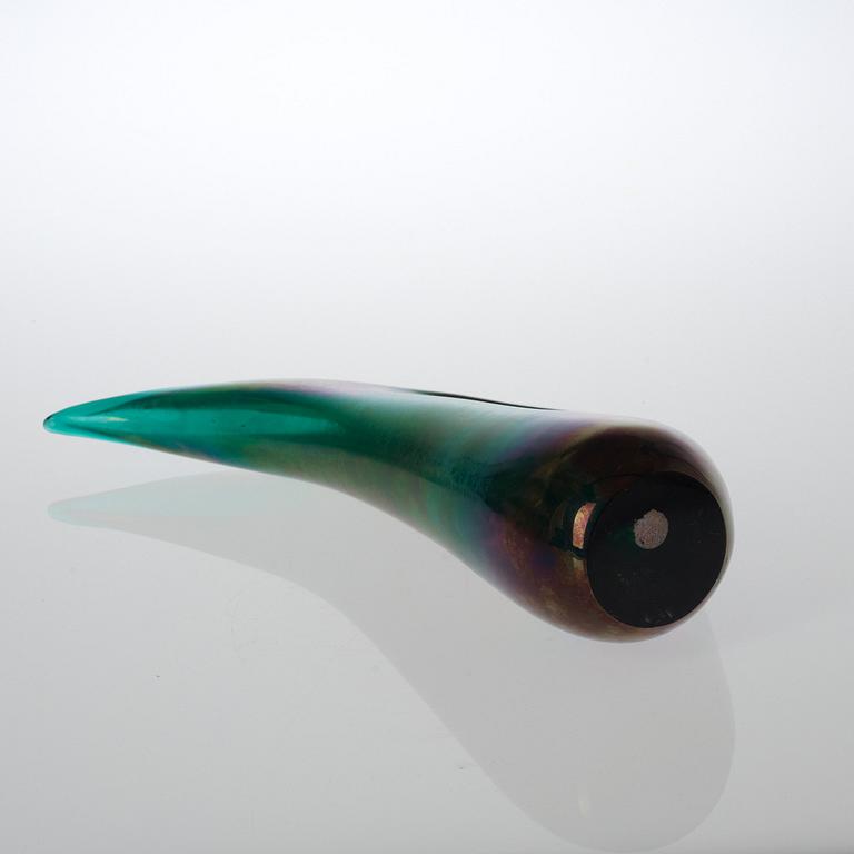 A Giorgio Ferro 'Anse volante' glass ewer, A.VE.M, Italy 1950's.