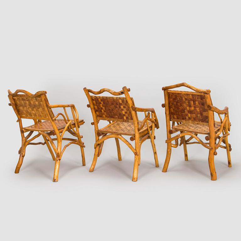 A four piece furniture suite, mid-20th century.