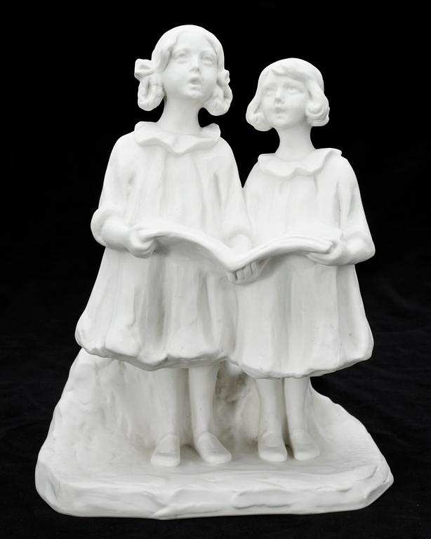 SKULPTUR, parian, Alice Nordin, sign.