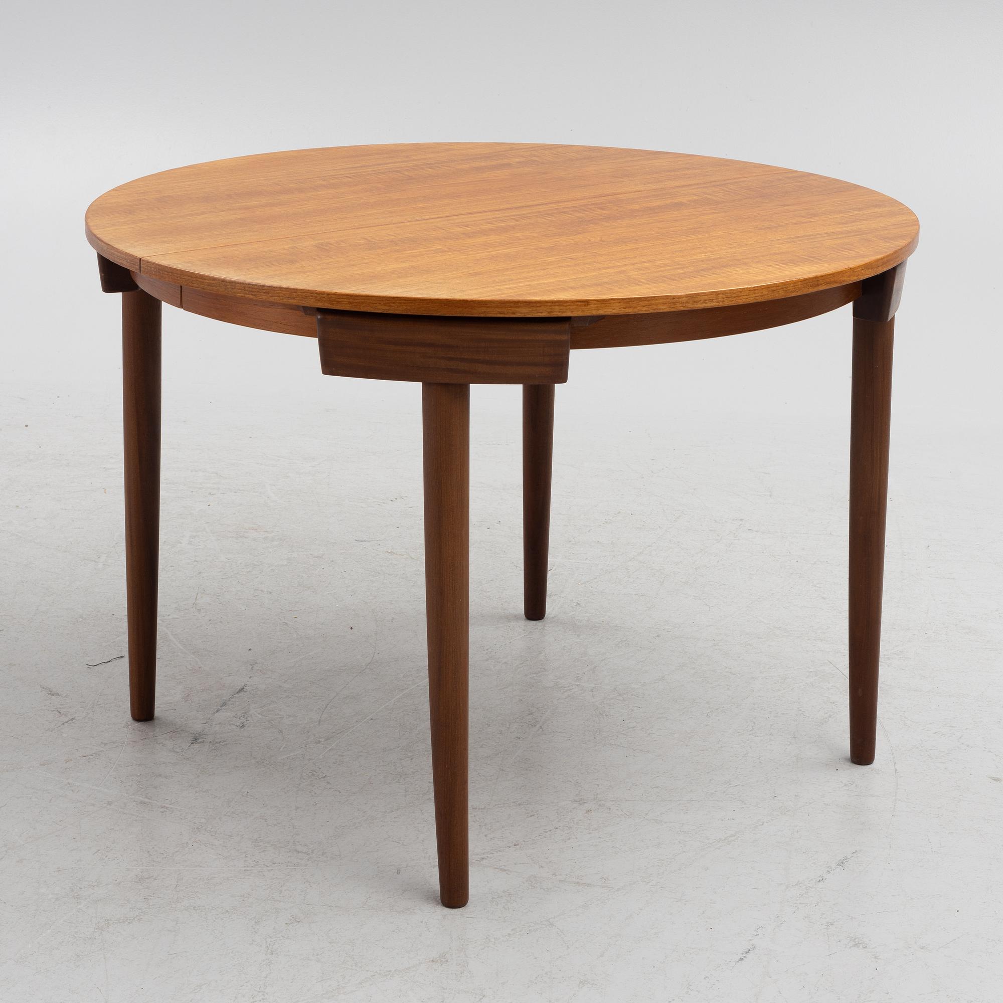 Hans Olsen, dining table and chairs, 4 pcs, Frem Røjle, Denmark, 1950s.