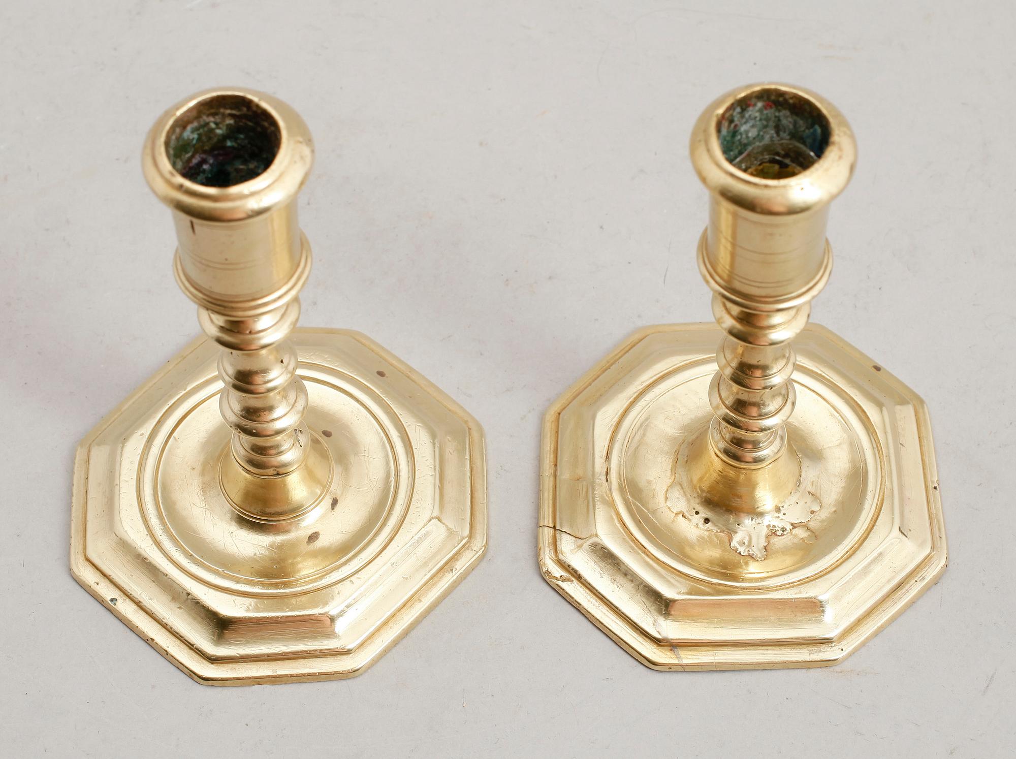 LJUSSTAKAR, 1 par, barock, 1700-tal.