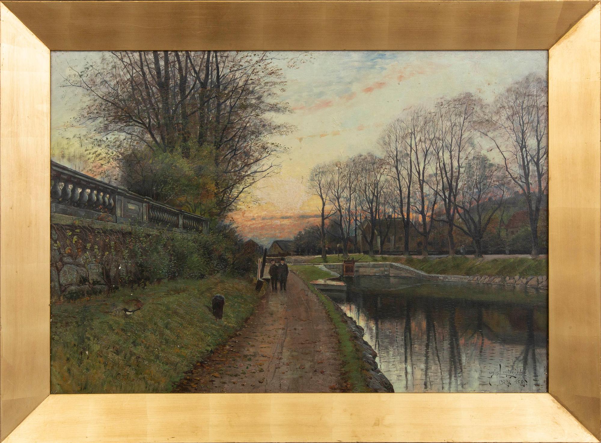 JUSTUS LUNDEGÅRD, olja på duk signerad och daterad 1889.