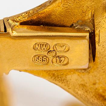 Helky Juvonen, Armband, 14K guld. Westerback, Helsingfors 1972.