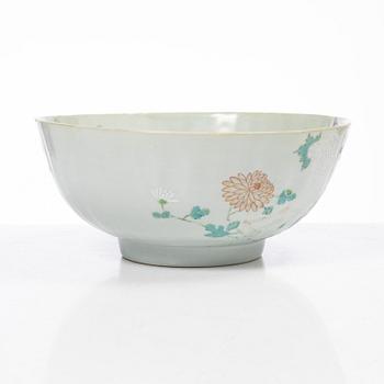 Skål samt tallrikar, ett par, porslin, Kina, Yongcheng (1723-35).