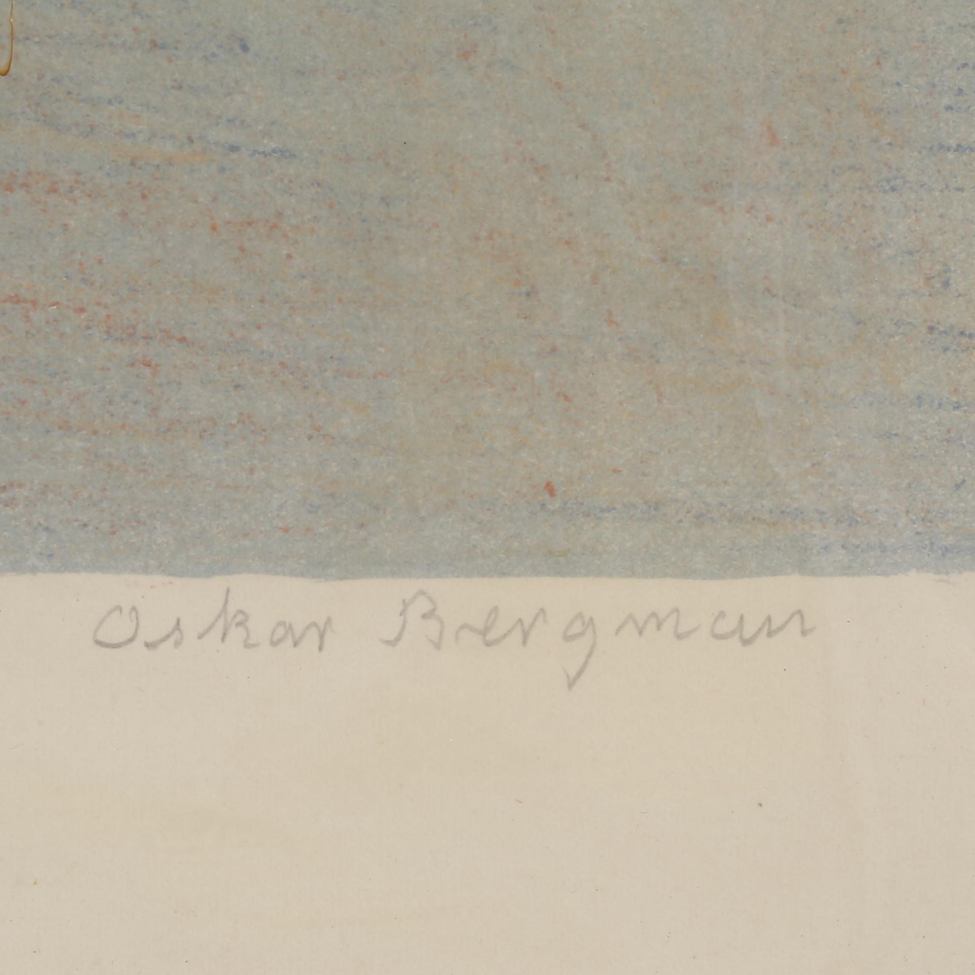 OSKAR BERGMAN, färglitografi, signerad och numrerad 91/260.