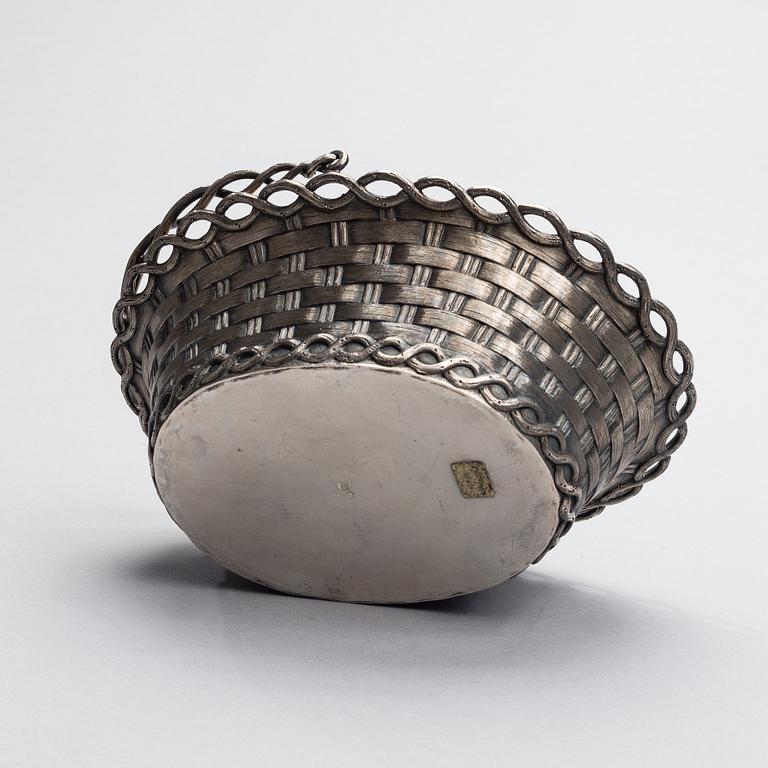 BREAD BASKET, silver, Russia, St.Petersburg 1888, Vasili Ivanov, weight 648 g.