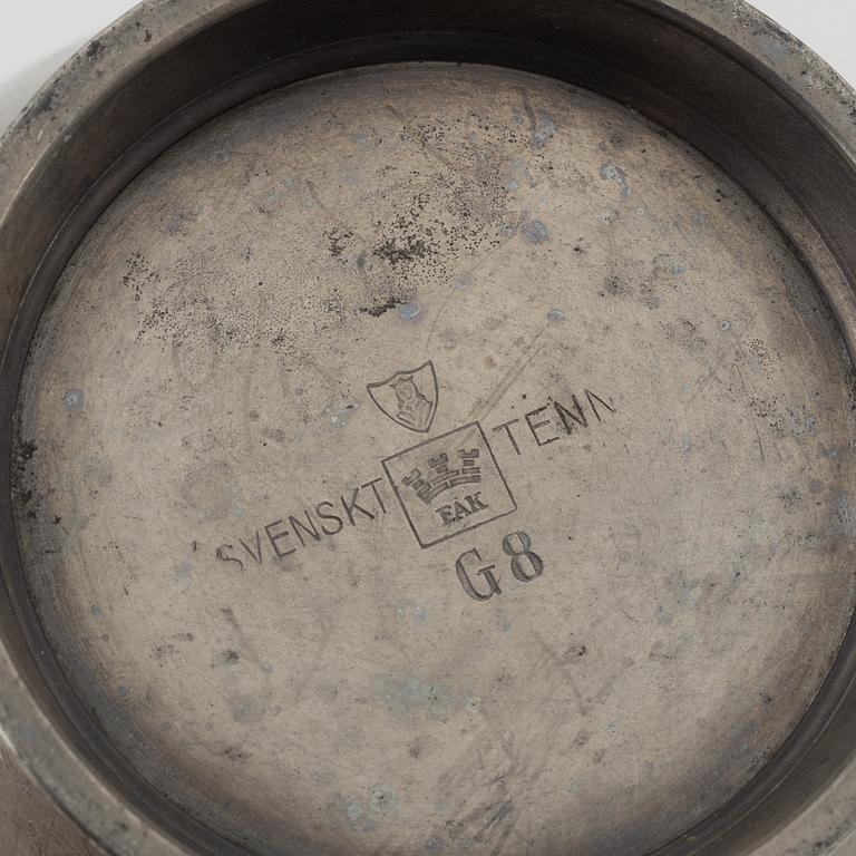 A Swedish pewter vase, Rolf Engströmer, Fabriksaktiebolaget Kronsilver, Stockholm 1933.