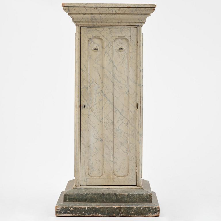 A Swedish column-shaped cabinet 19 th century.
