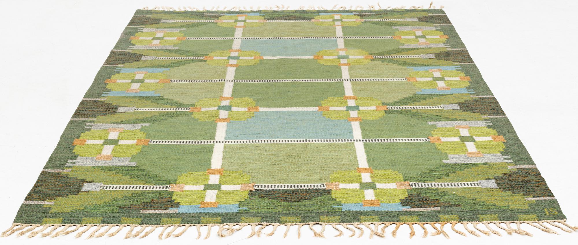 Ingegerd Silow, rug, rölakan technique, signed IS. 280 x 195 cm.