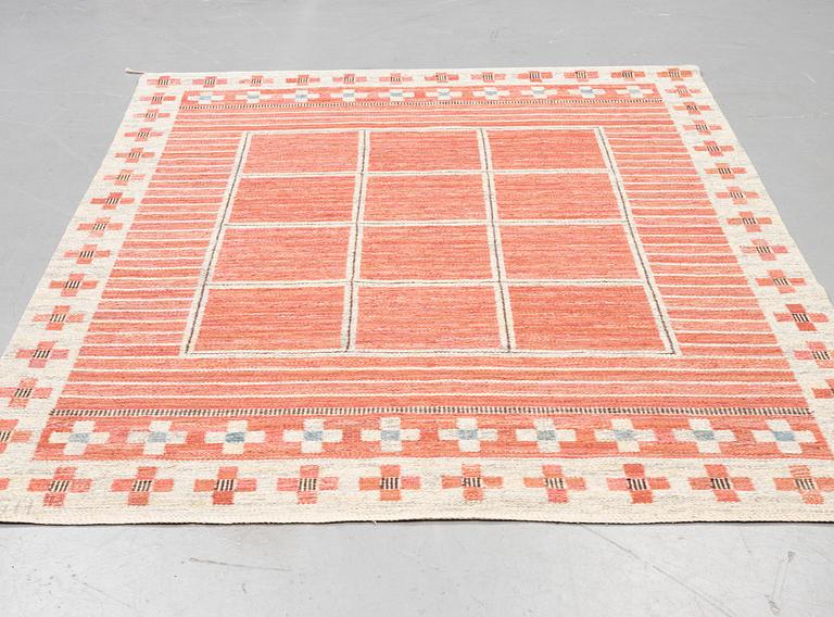 Edna Martin, a carpet, "Vårmattan", flat weave, ca 244 x 189 cm, signed SH EM.