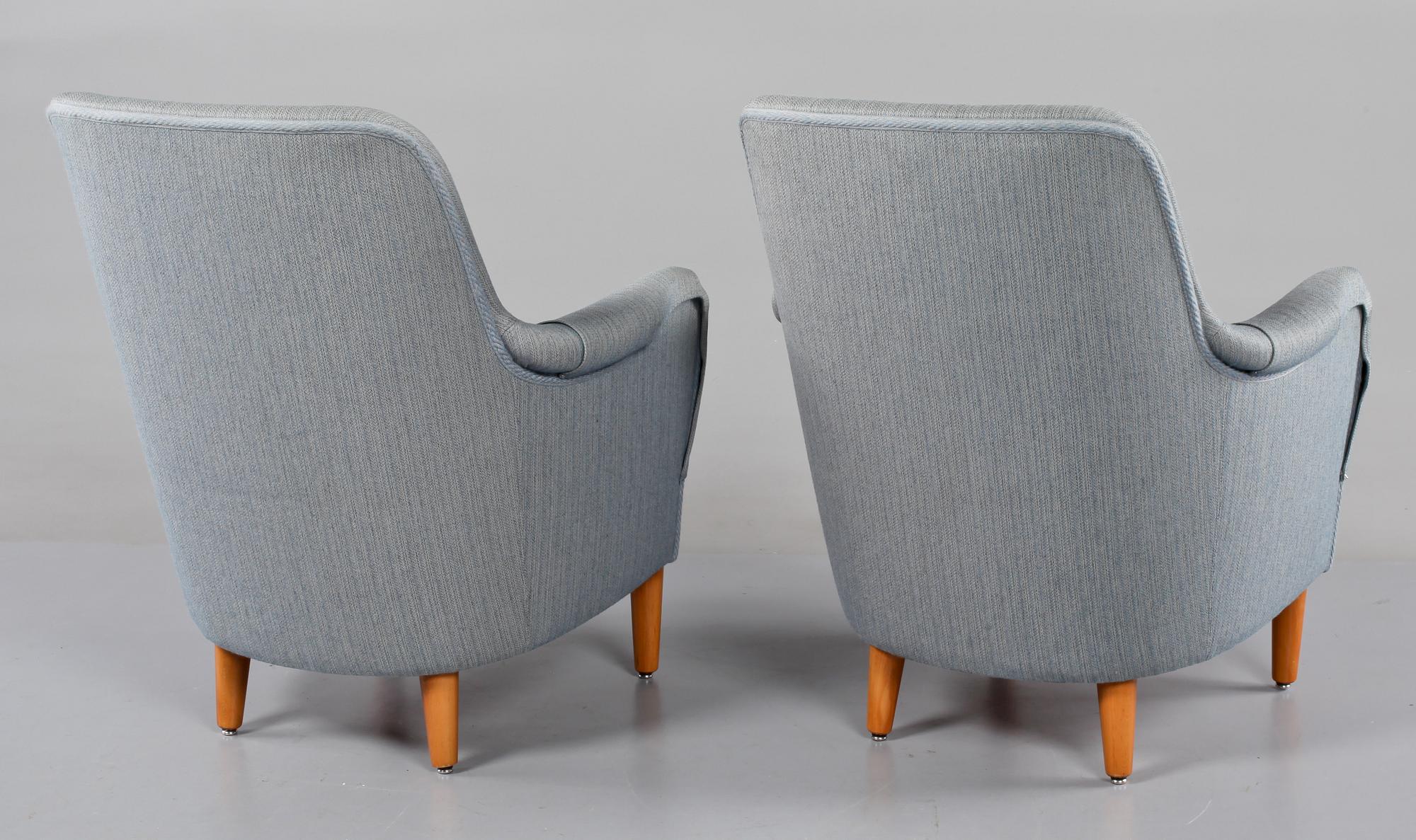 FÅTÖLJER, ett par, "Samsas", Carl Malmsten, 1900-talets andra hälft.