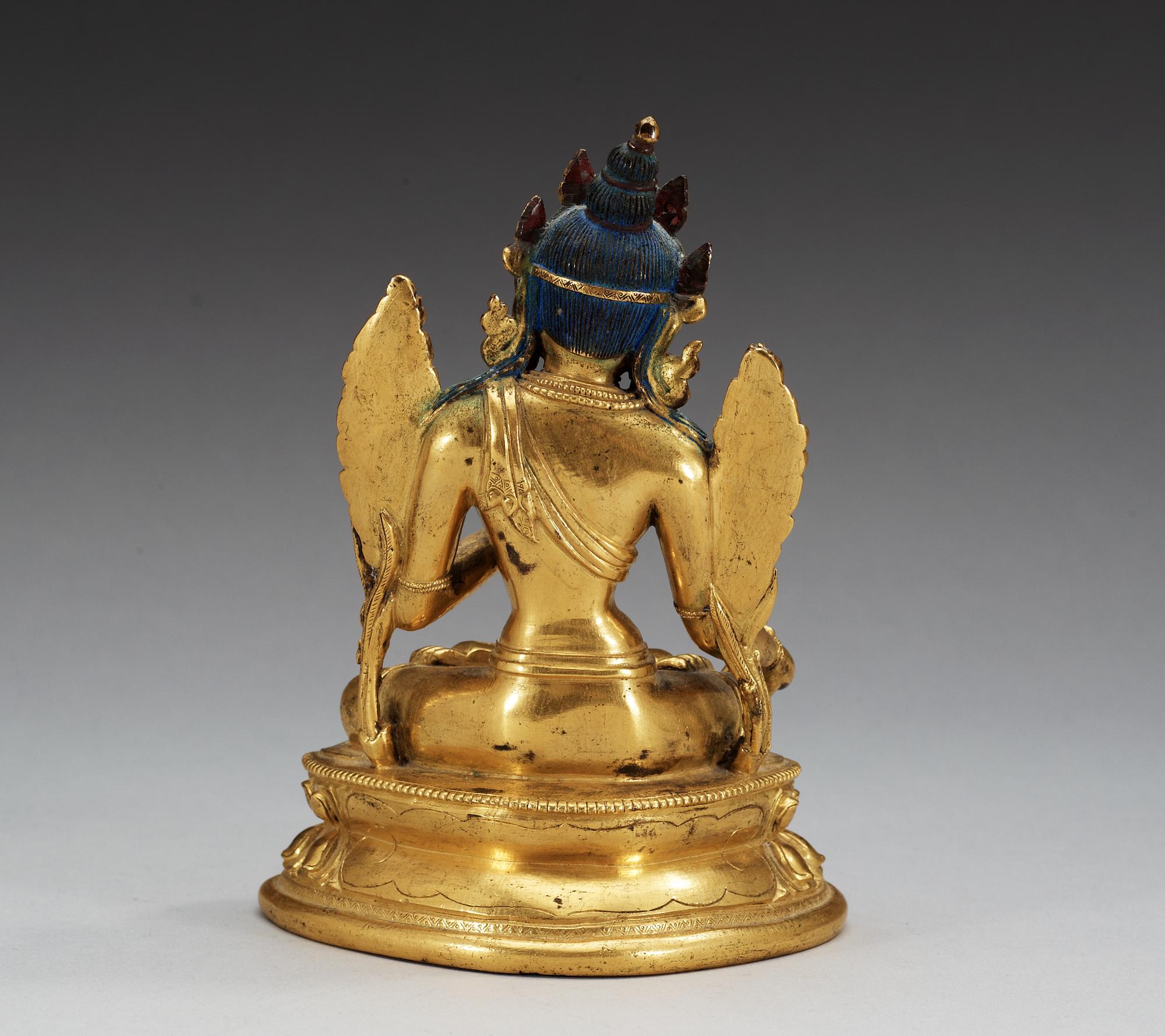 A gilt bronze Sino-Tibetan figure of White Tara, 19th Century.