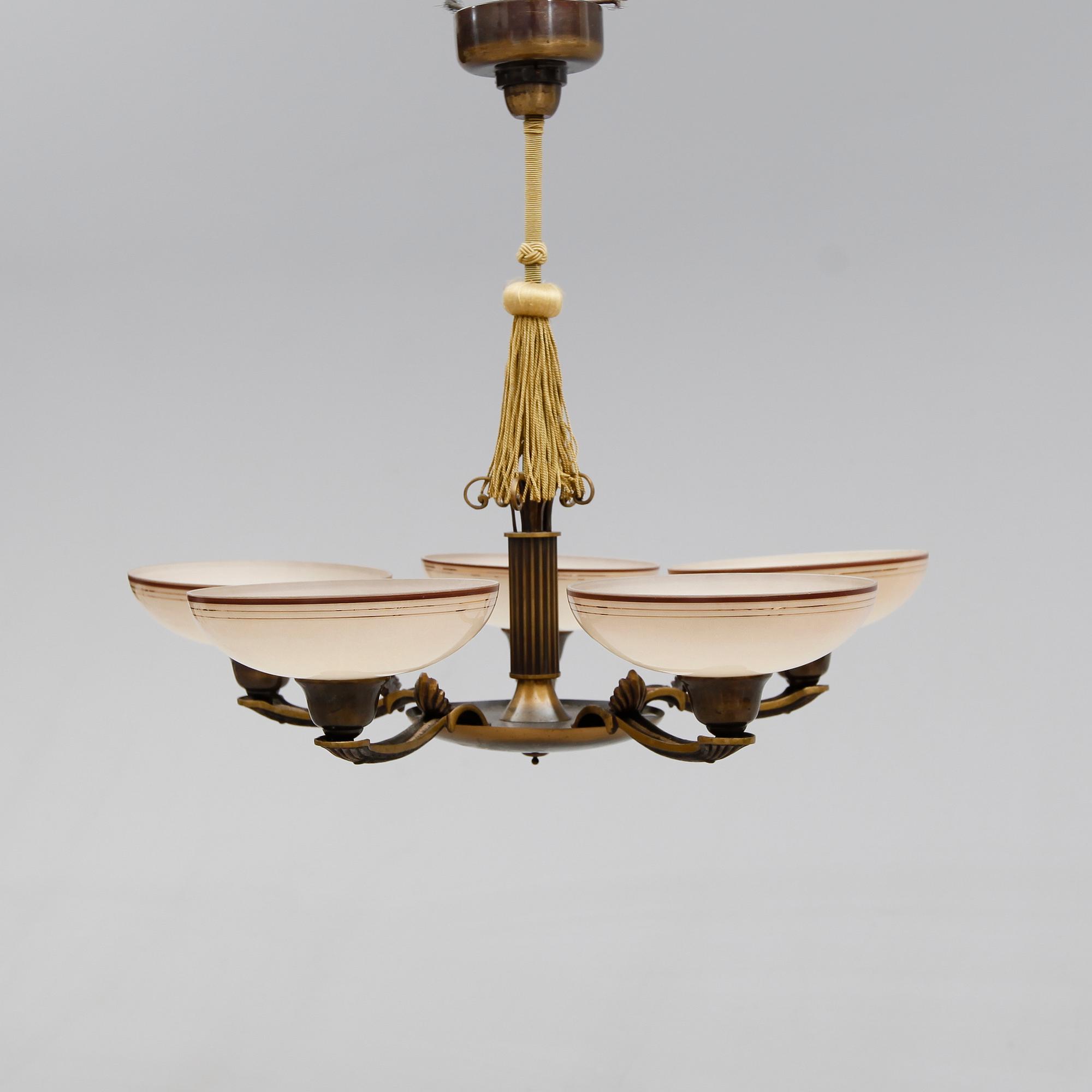 TAKLAMPA, 1930-/40-tal. Höjd ca 58 cm.