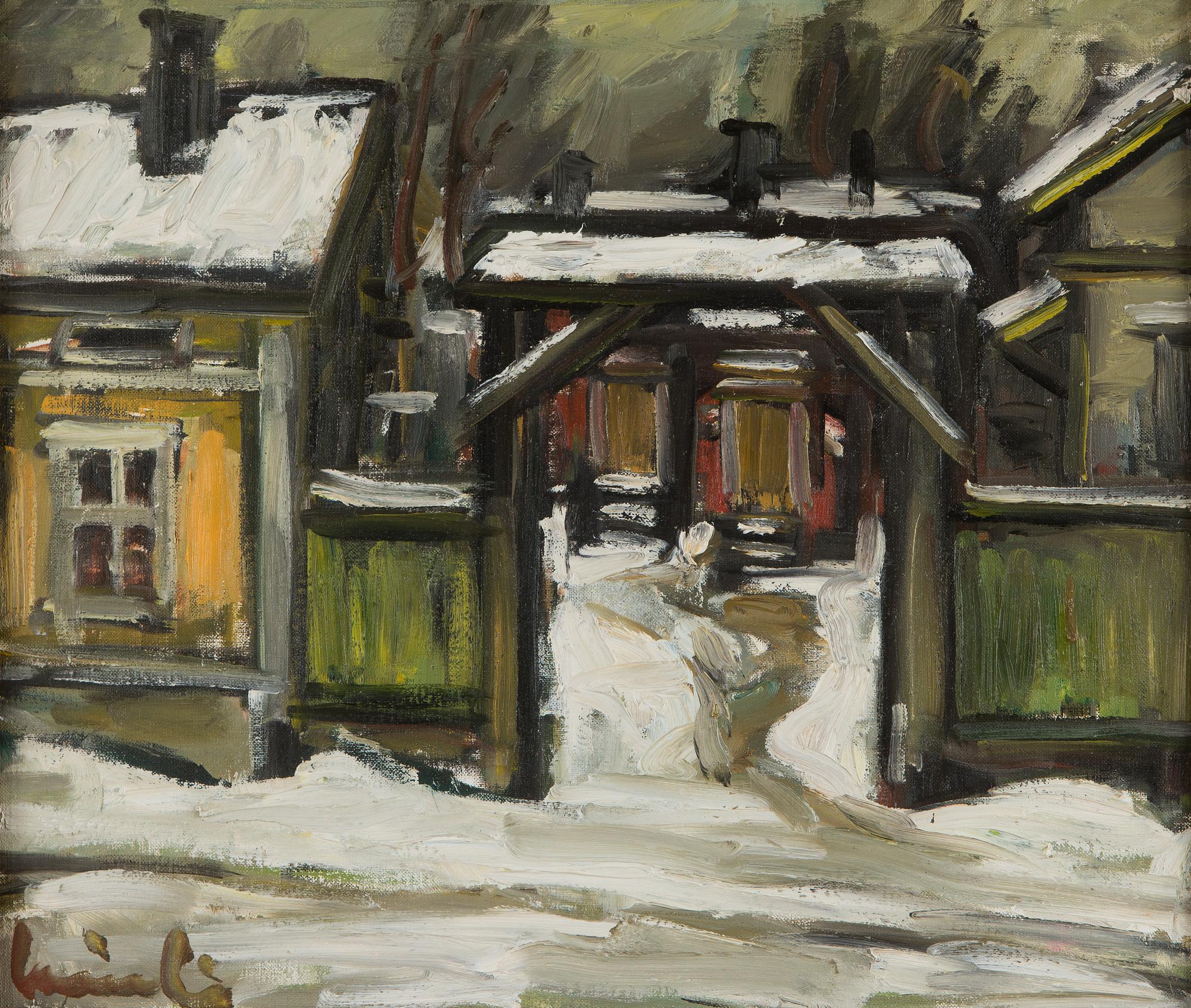 Olavi Laine, Vinterlig gårdsutsikt.