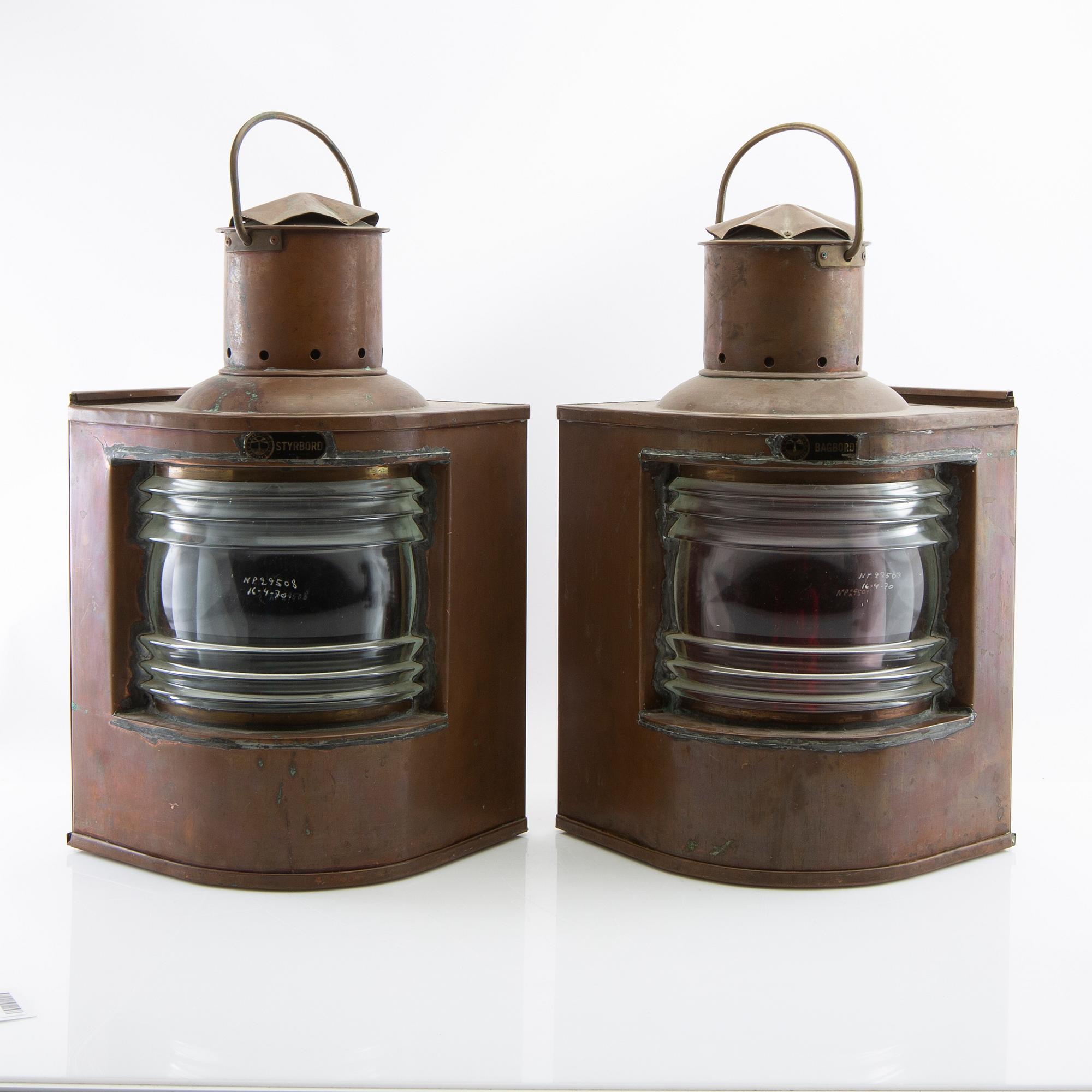 Lanternor ett par GV Harnisch Köpenhamn 1900-talets förta hälft.