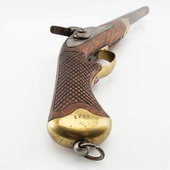 A Swedish 1850 cavalry pattern percussion pistol.