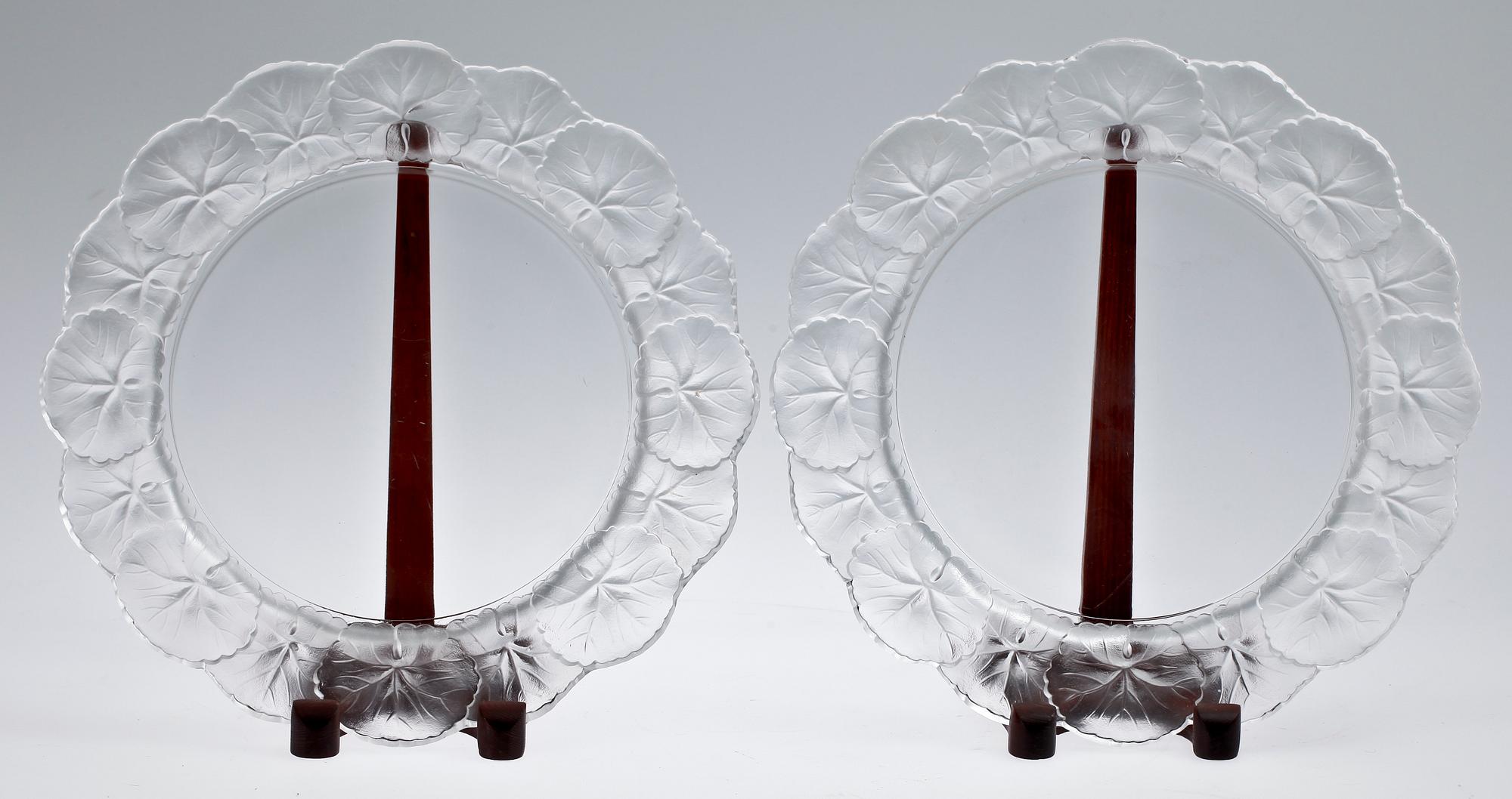 FAT, ett par, glas. Lalique, Frankrike 1900-tal.