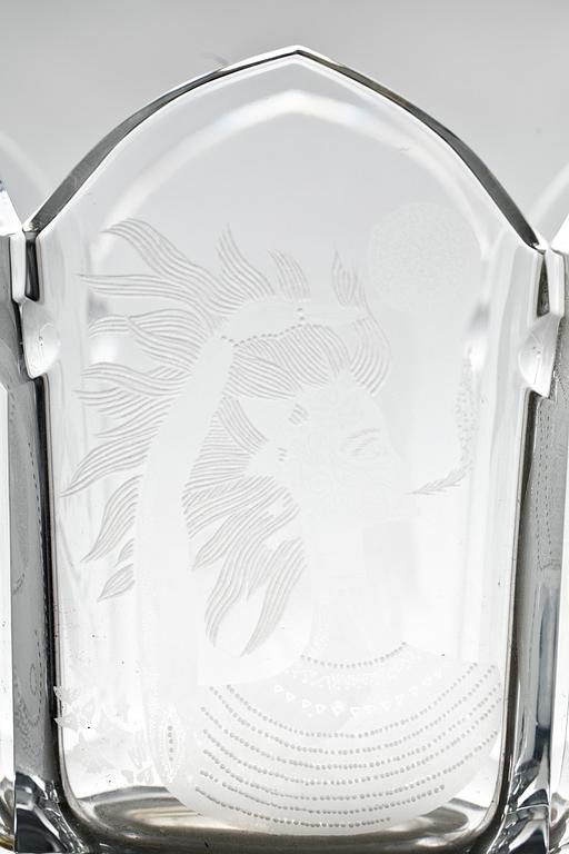 SKÅL, glas, design Max Walter Svanberg, Kosta Crystal Collection, signerad, daterad -80 och numrerad 80/375.