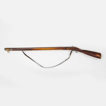 A Swedish 19th Century snaphaunce rifle.