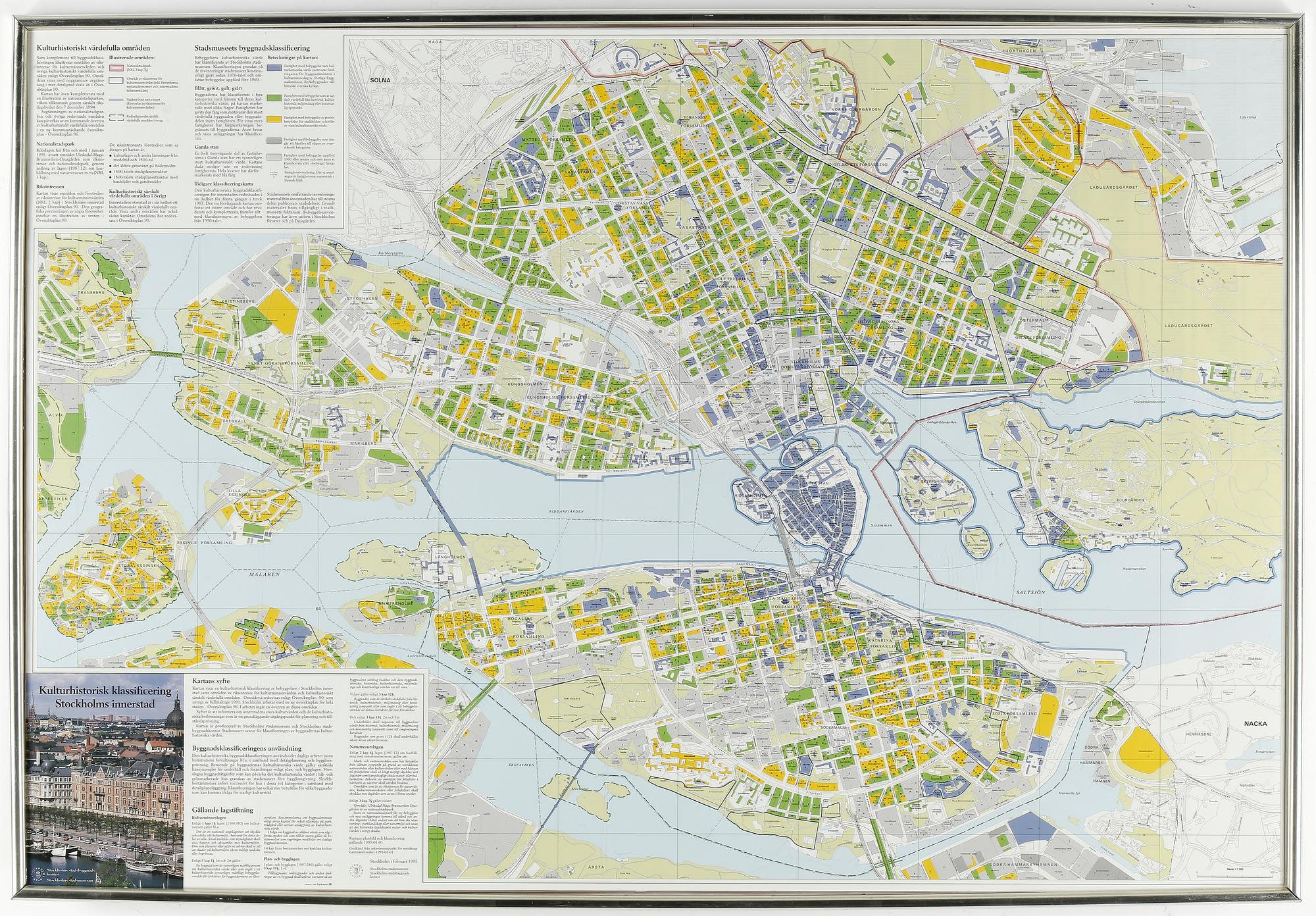 STADSKARTOR, 5 st. Stockholms stad, 1980-90-tal.
