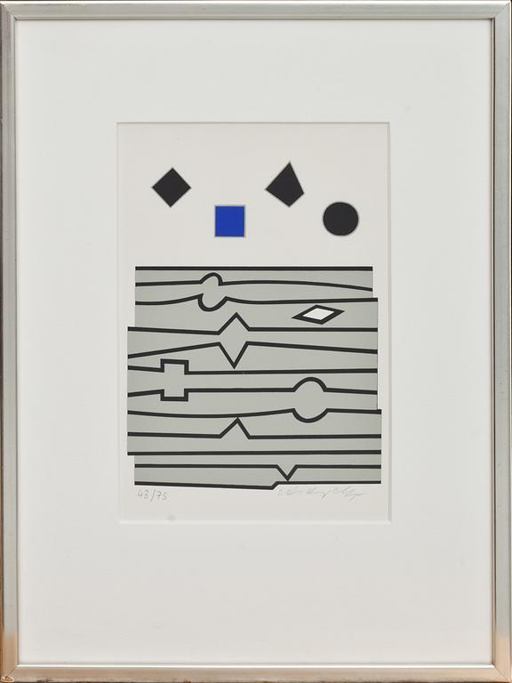 VICTOR VASARELY, färgserigrafi, signerad och numrerad 43/75.