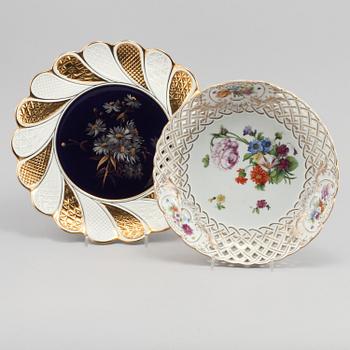 FAT, 2 st, porslin, Meissen, 1900-talets andra hälft.