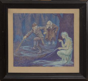 EINAR BAGER, blandteknik, signerad och daterad- 1919.