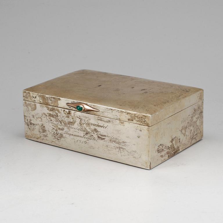 CIGARETTSKRIN, silver, GAB Stockholm 1910.