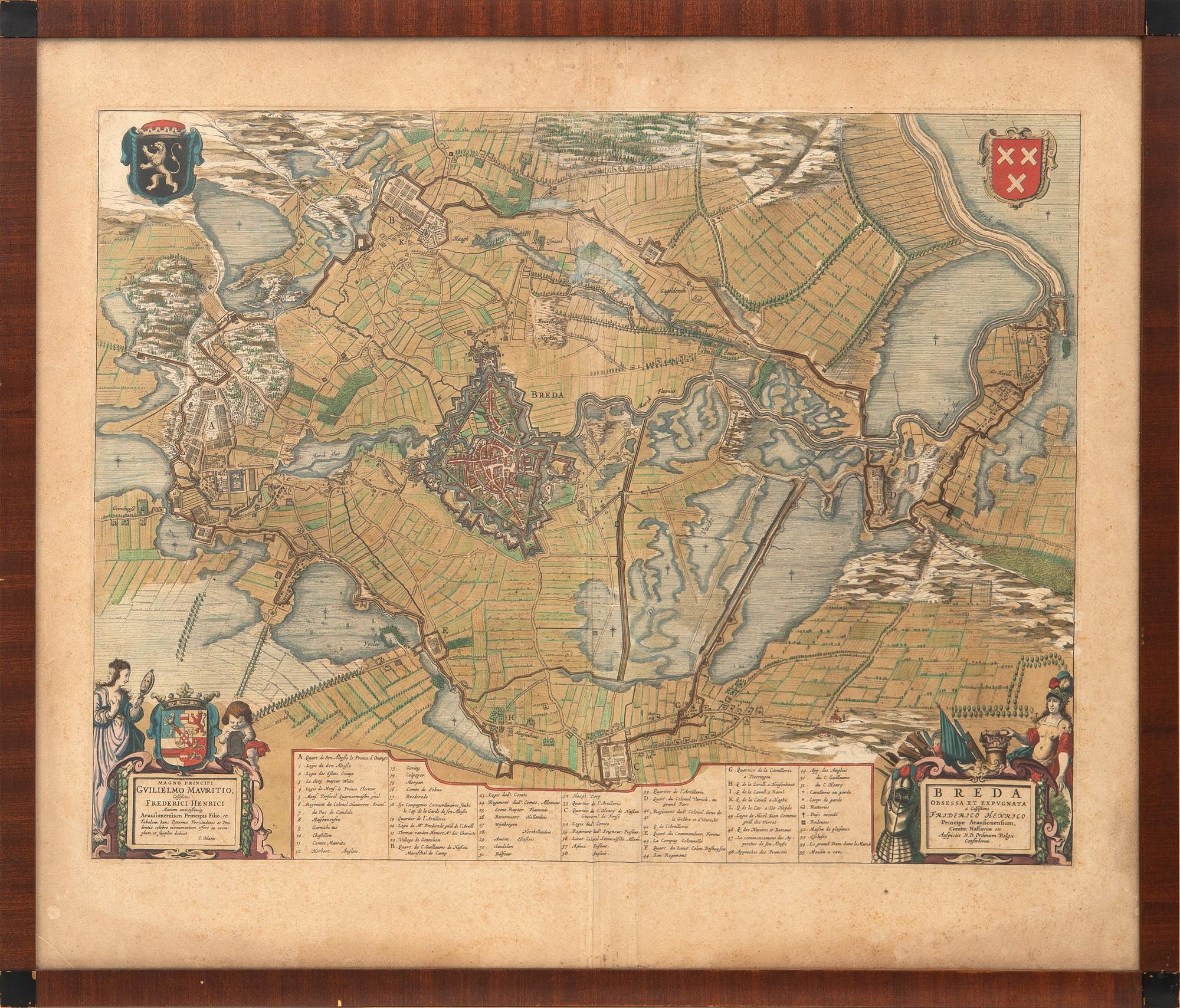 Karta, "Breda", 1700-tal.