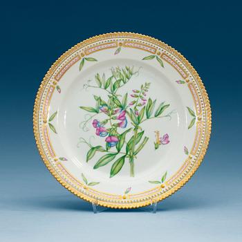 891. A set of six Royal Copenhagen 'Flora Danica' plates, Denmark, 20th Century.