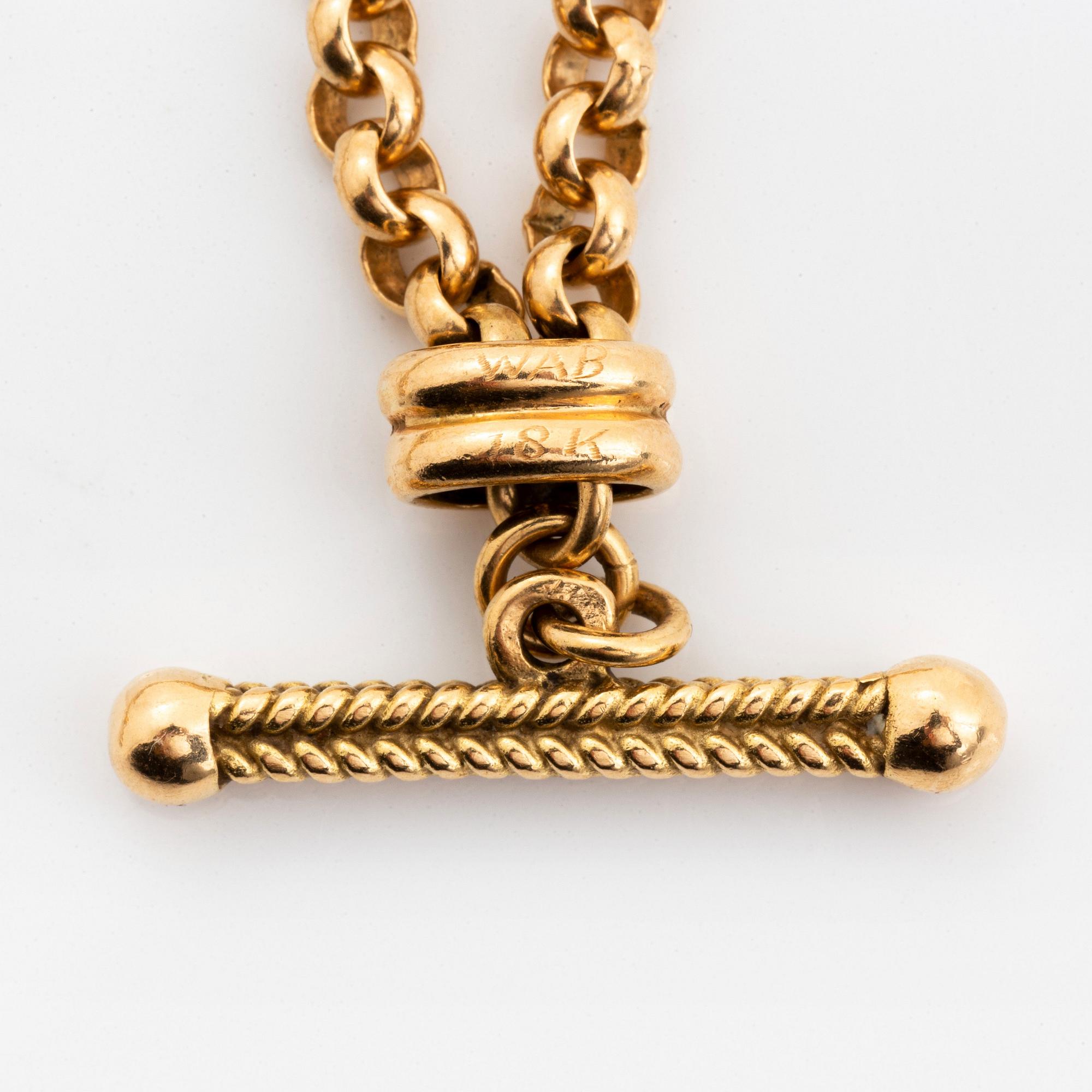 Collier 18K guld signerad WA Bolin.